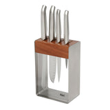 Furi Pro Stainless Steel Knife Block Set 5 Piece | Minimax