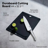Removable anti-slip feet for added stability while chopping