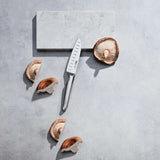 Furi Pro 5-piece knife block set with stainless steel knives and natural wood storage block