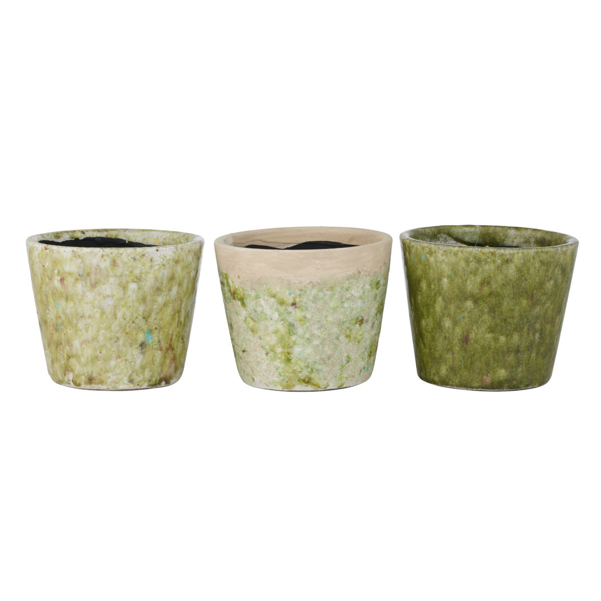 Triad Ceramic Pot Green 14 x 12cm | Minimax