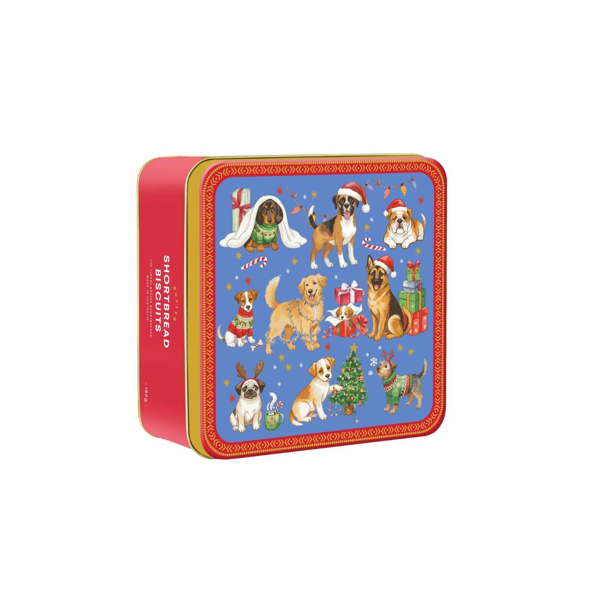 Valley Produce Co. Christmas Dogs Shortbread Tin 180g