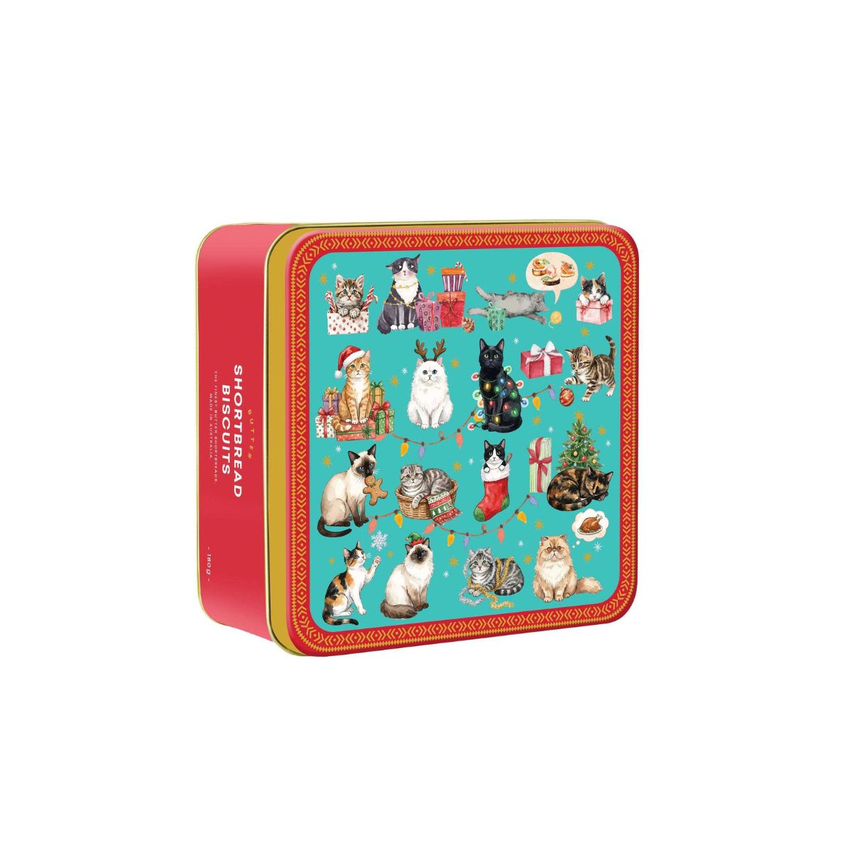 Valley Produce Co. Christmas Cats Shortbread Tin 180g