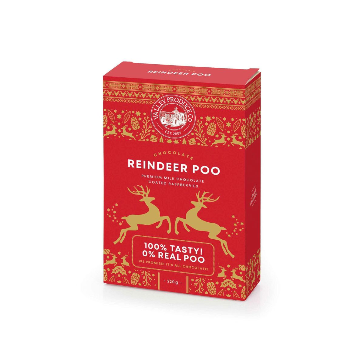 Valley Produce Co. Luxury Festive Reindeer Poo Chocolate 220g