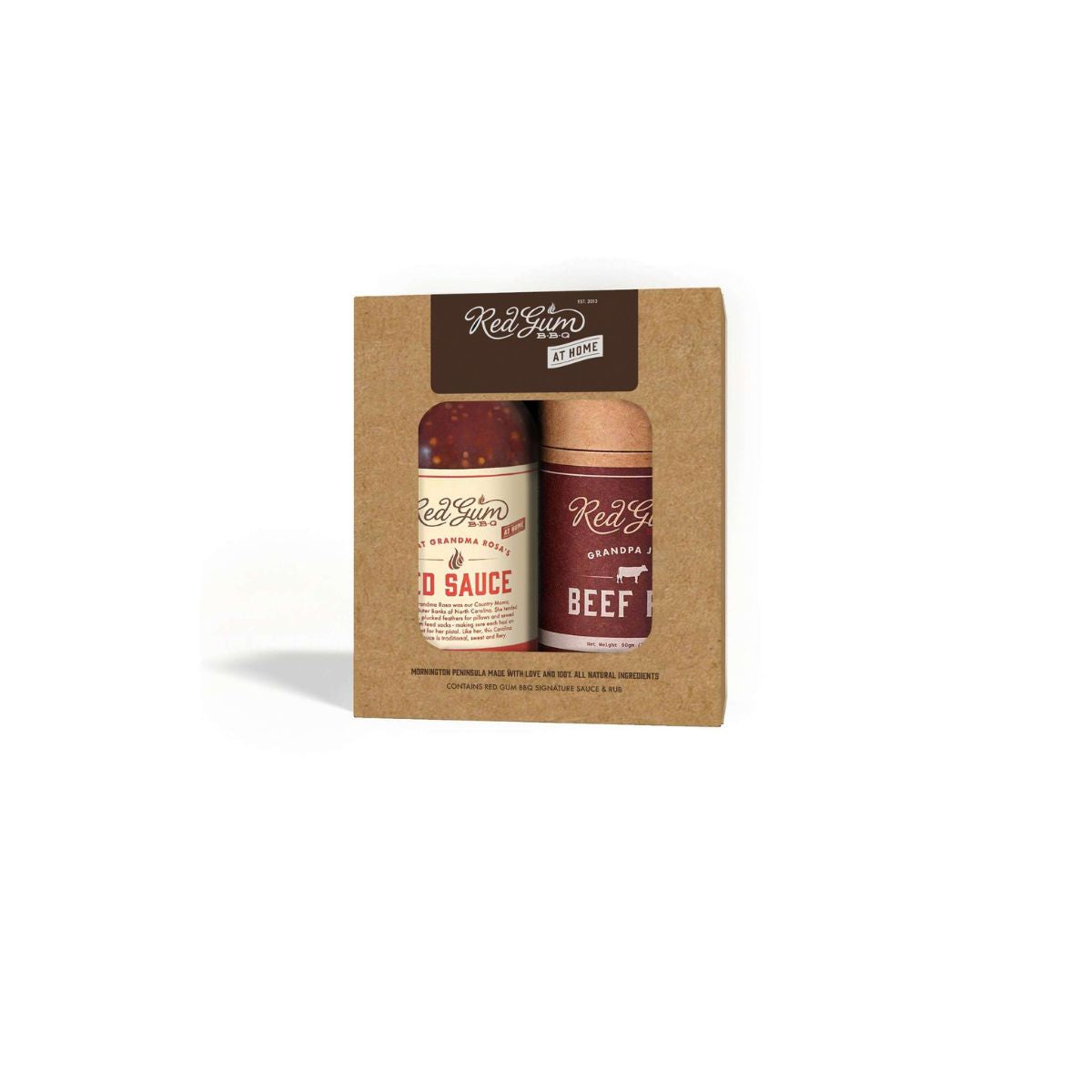 Red Gum BBQ Red Sauce and Beef Rub Gift Pack 370g