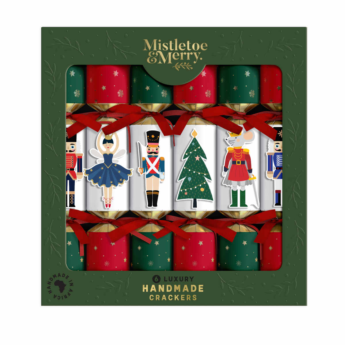 Mistletoe & Merry Luxury Nutcracker  Cracker 35cm (Set of 6) | Minimax