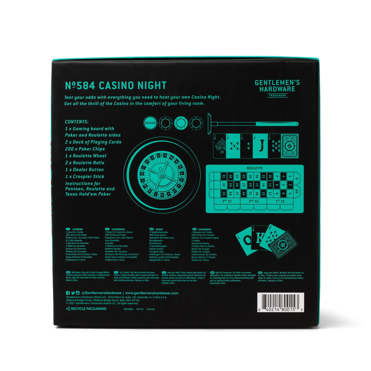 Gentlemen's Hardware Casino Night | Minimax
