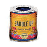 Gentlemen’s Hardware Saddle Up Socks in a Tin Can featuring vintage yellow bike-themed design