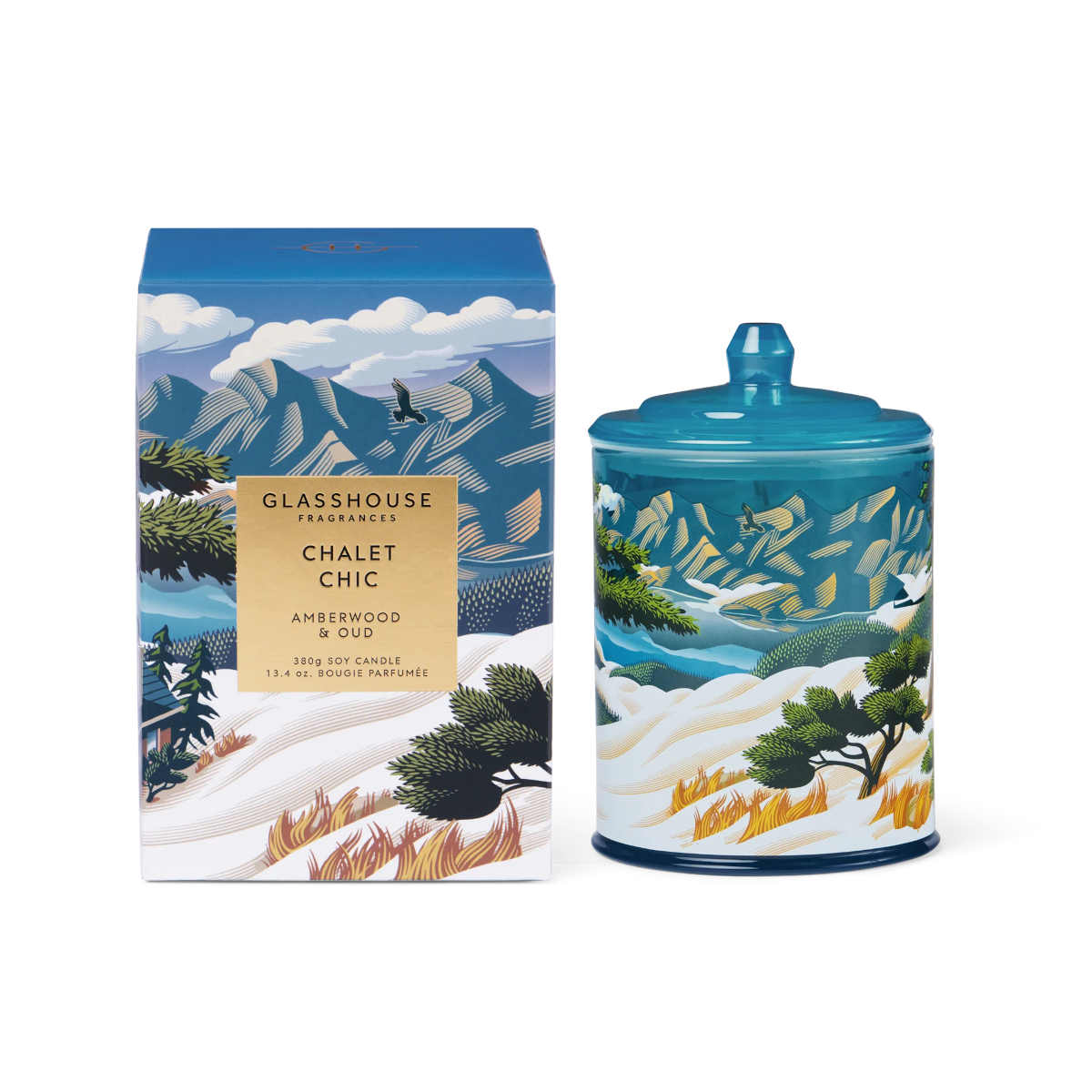 Glasshouse Fragrances Chalet Chic Scented Candle 380g 
| Minimax