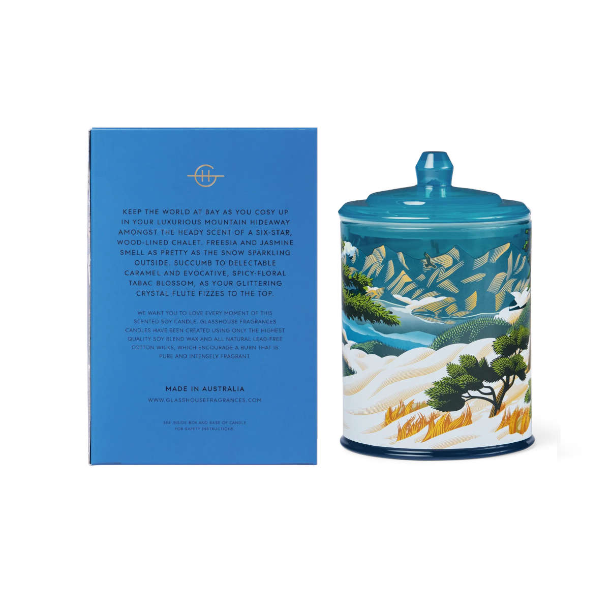 Glasshouse Fragrances Chalet Chic Scented Candle 380g 
| Minimax