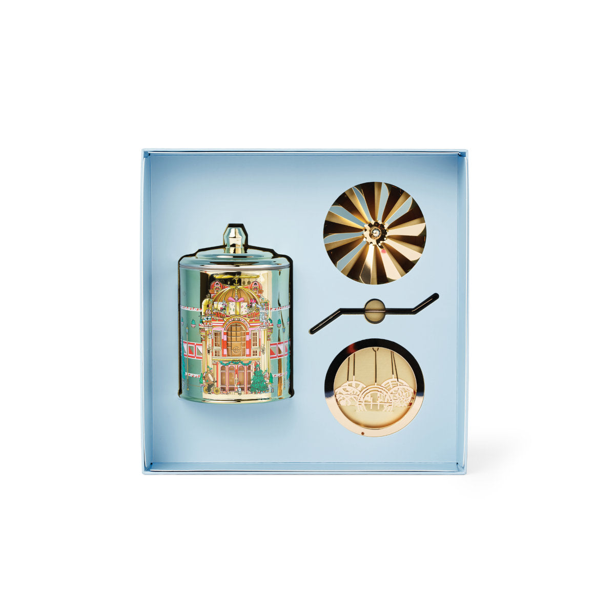 Glasshouse Fragrances A Tahaa Affair Vanilla Caramel Candle 380g – holiday candle gift set with spinning carousel and luxury packaging