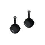 10cm Antique Black Satin Enamel Junior Twin Set