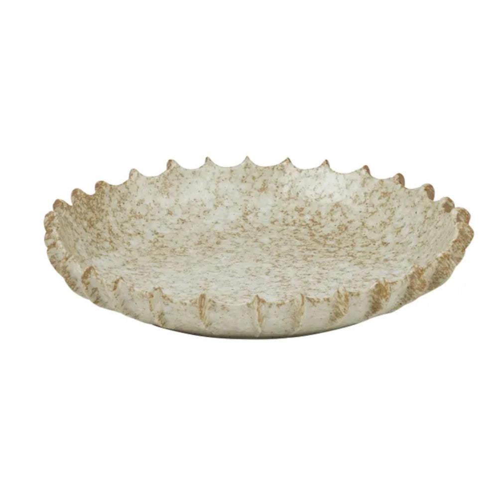 Gaia Ceramic Platter Natural 37 x 6.5cm