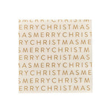 Gala Merry Christmas Napkins White/Gold Pack of 20 | Minimax