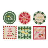 Gala Xmas Cocktail Ceramic Coaster Assorted 10cm (price per item)