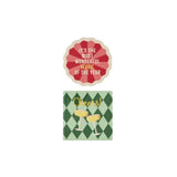 Gala Xmas Cocktail Ceramic Coaster Assorted 10cm (price per item)