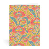 Galison Liberty Notecard Set Pack of 16, top view of boxed notecard set with floral designs and matching envelopes
