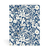 Galison Liberty Notecard Set Pack of 16, top view of boxed notecard set with floral designs and matching envelopes