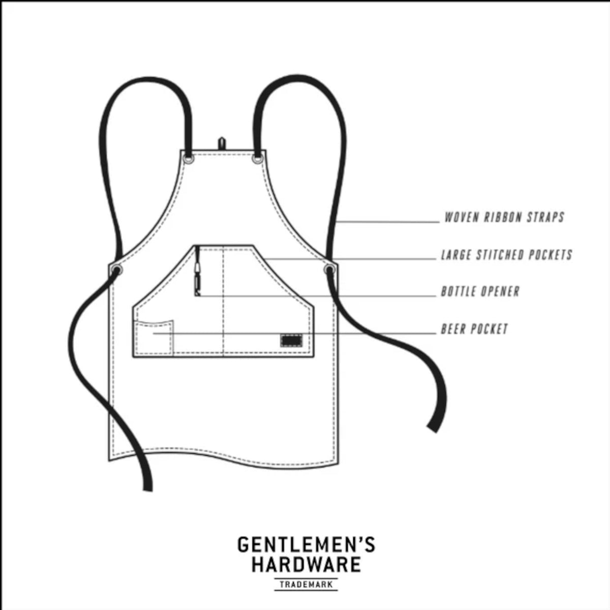 Gentlemen's Hardware BBQ Utility Apron and Bottle Opener | Minimax