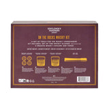 Back of the Gentlemen's Hardware On The Rocks Whisky Kit gift box, displaying included contents, product information, care instructions, and packaging details.