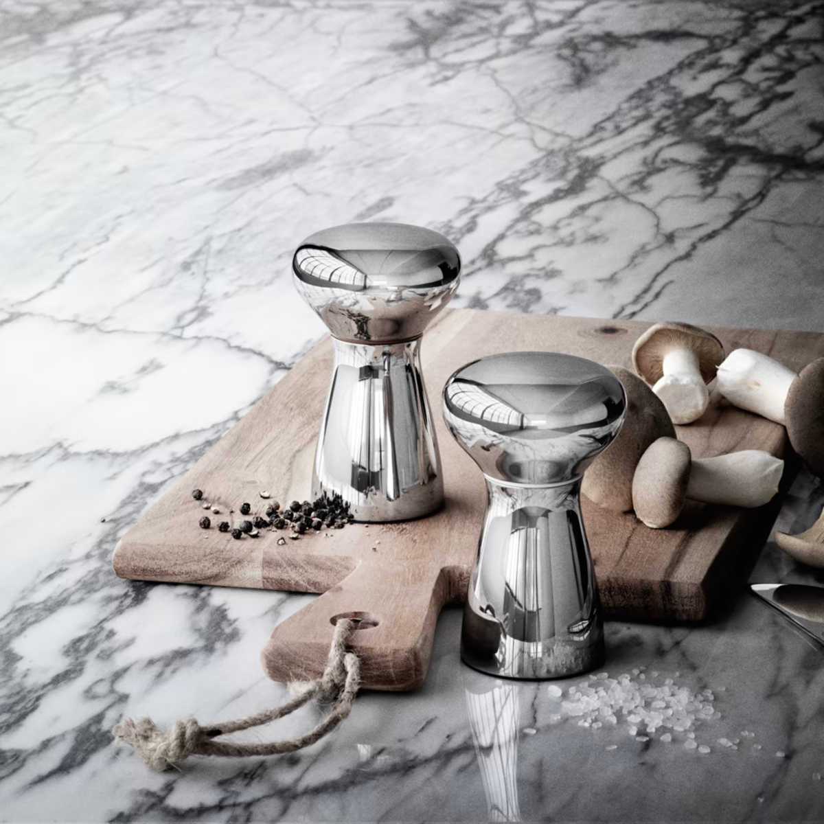 Georg Jensen Alfredo Stainless Steel Salt & Pepper Small | Minimax