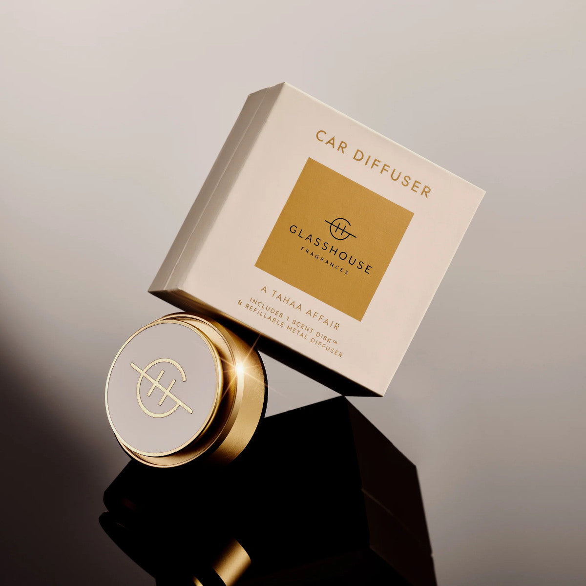 Glasshouse Fragrances A Tahaa Affair Car Diffuser Gold | Minimax
