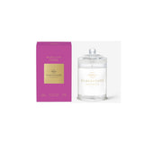Glasshouse Fragrances Music City Candle 60g, small scented candle in glass jar with lid featuring signature label design