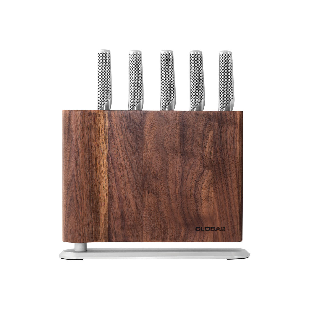 Global UKU Knife Block Walnut 6 Piece | Minimax