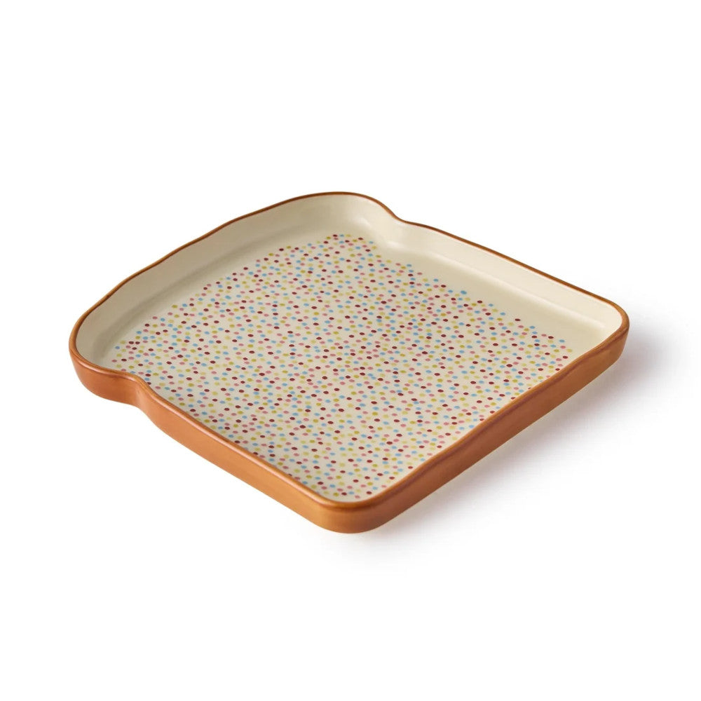 Goldy Gifts Fairy Bread Ceramic Plate 16x16cm | Minimax