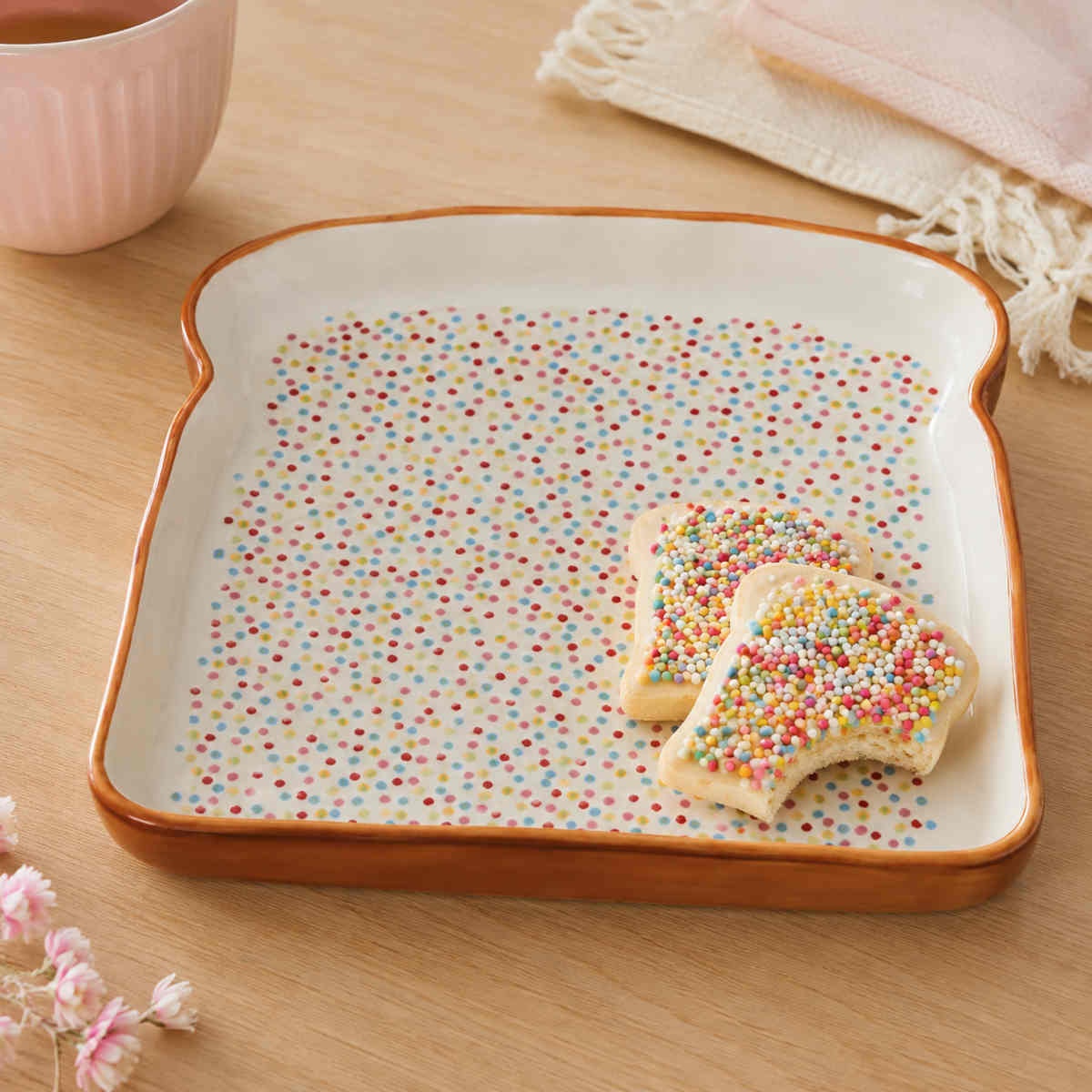 Goldy Gifts Fairy Bread Ceramic Plate 16x16cm | Minimax
