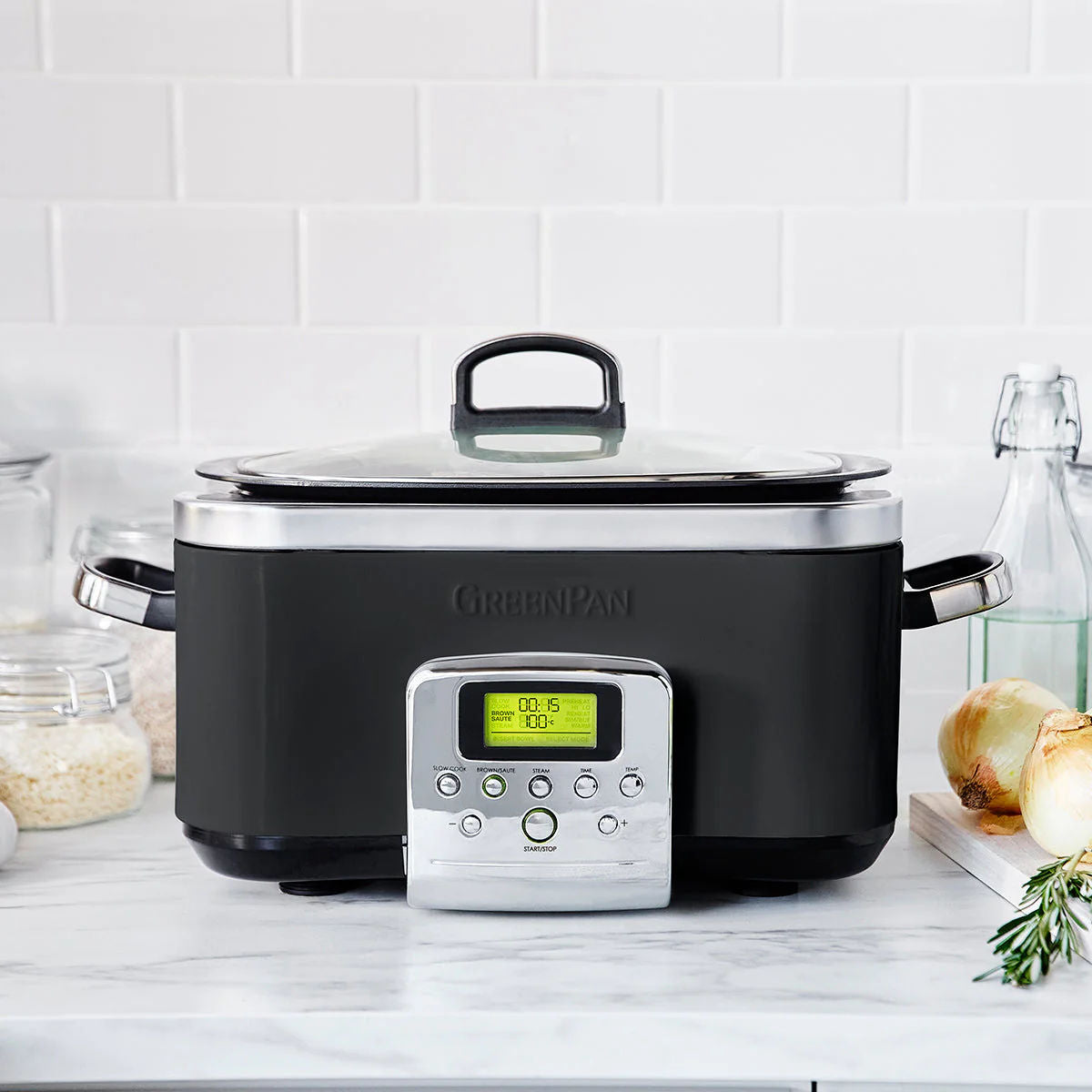GreenPan Elite Slow Cooker Black 6L | Minimax