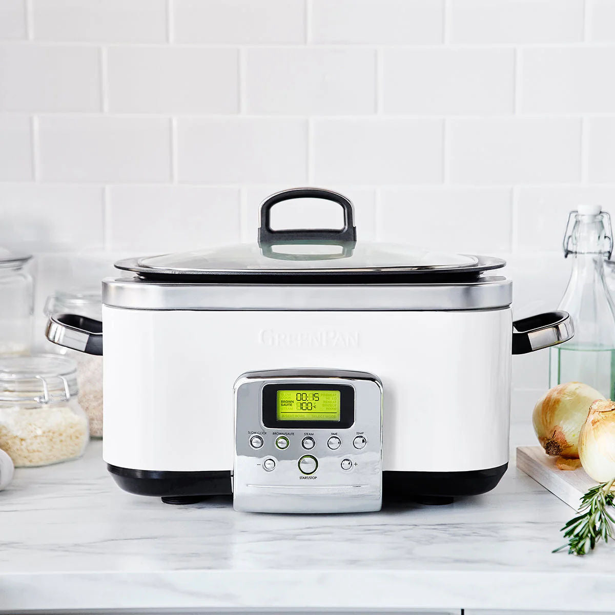 GreenPan Elite Slow Cooker Cloud Cream 6L | Minimax