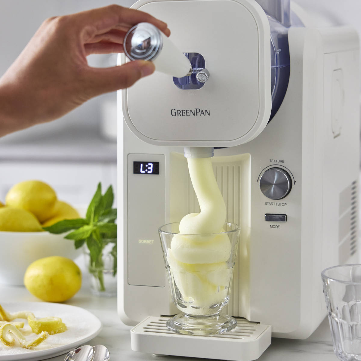 GreenPan Frost Ice-Cream & Slushie Maker Cream 1.9L