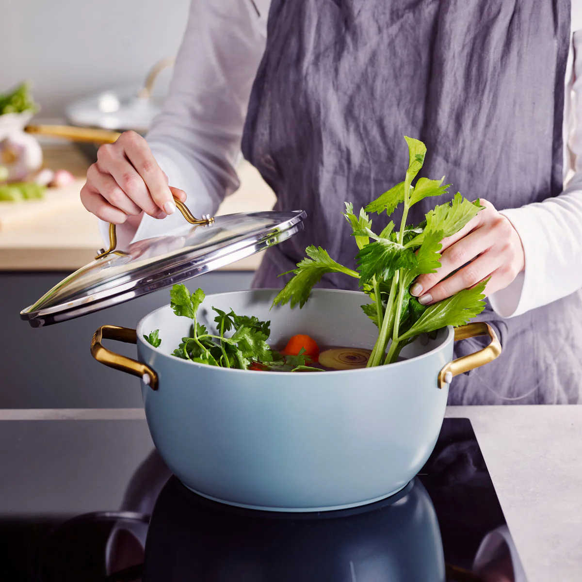 GreenPan Padova Casserole Smokey Sky Blue 24cm (4.7L) | Minimax