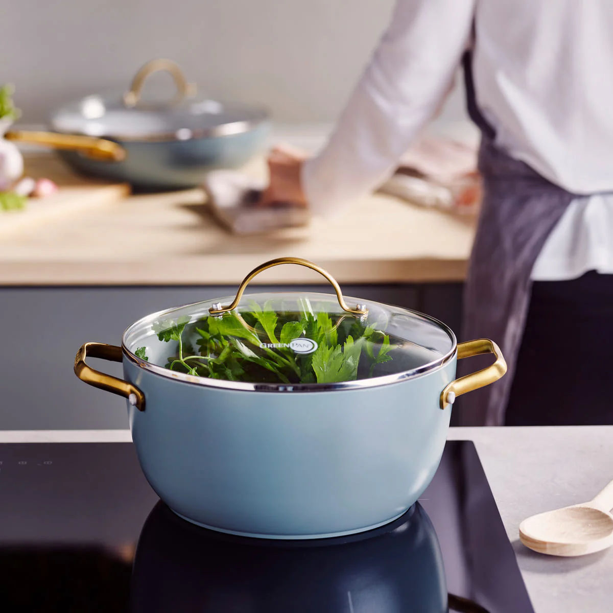 GreenPan Padova Casserole Smokey Sky Blue 24cm (4.7L) | Minimax