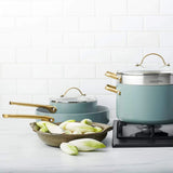 GreenPan Padova Cookware Set Smokey Blue (Set of 6) | Minimax