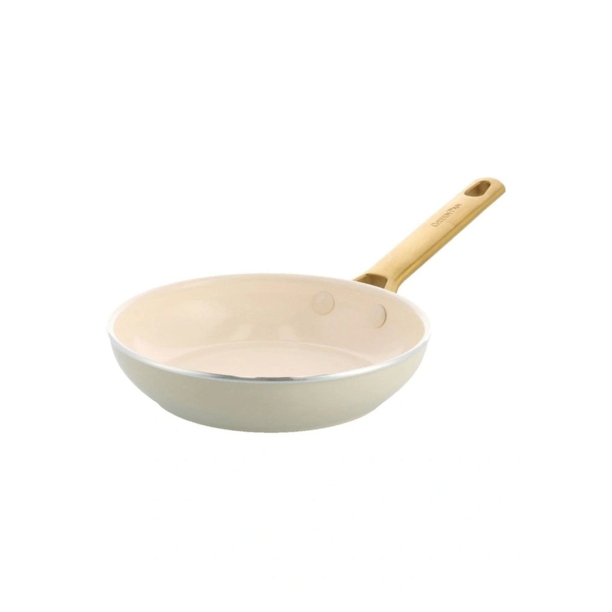 Image 5: GreenPan Padova Frypan Cream 20cm – angled side profile view