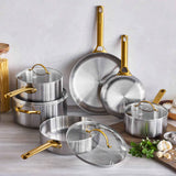 GreenPan Padova Stainless Steel Cookware Set 6 Piece | Minimax
