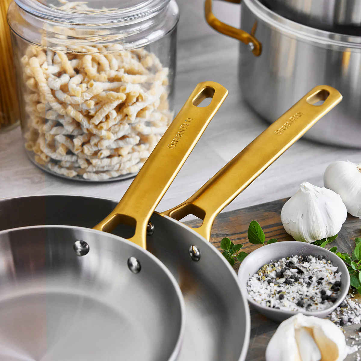 GreenPan Padova Stainless Steel Cookware Set 6 Piece | Minimax