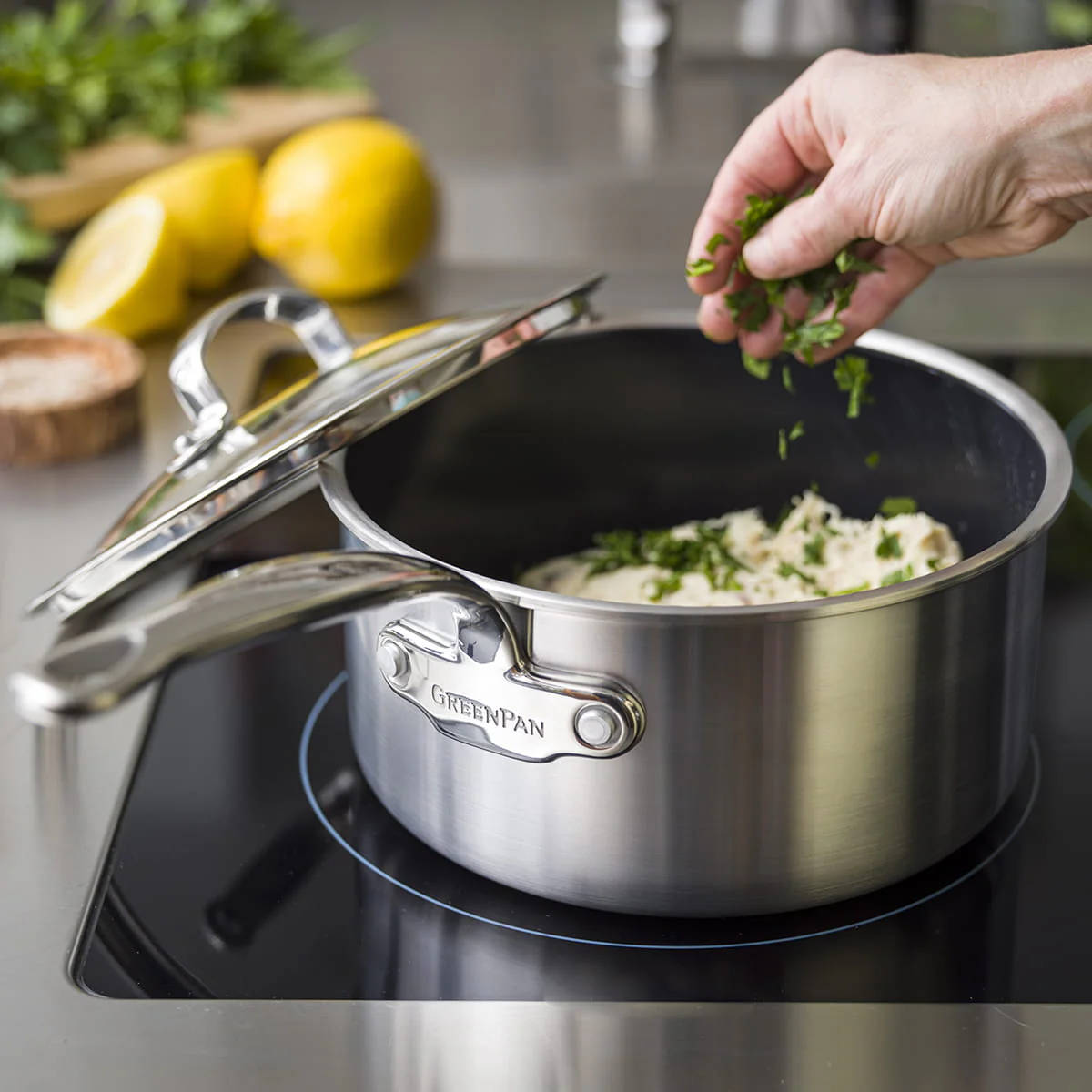 GreenPan Premiere Saucepan 20cm (3.1L) | Minimax