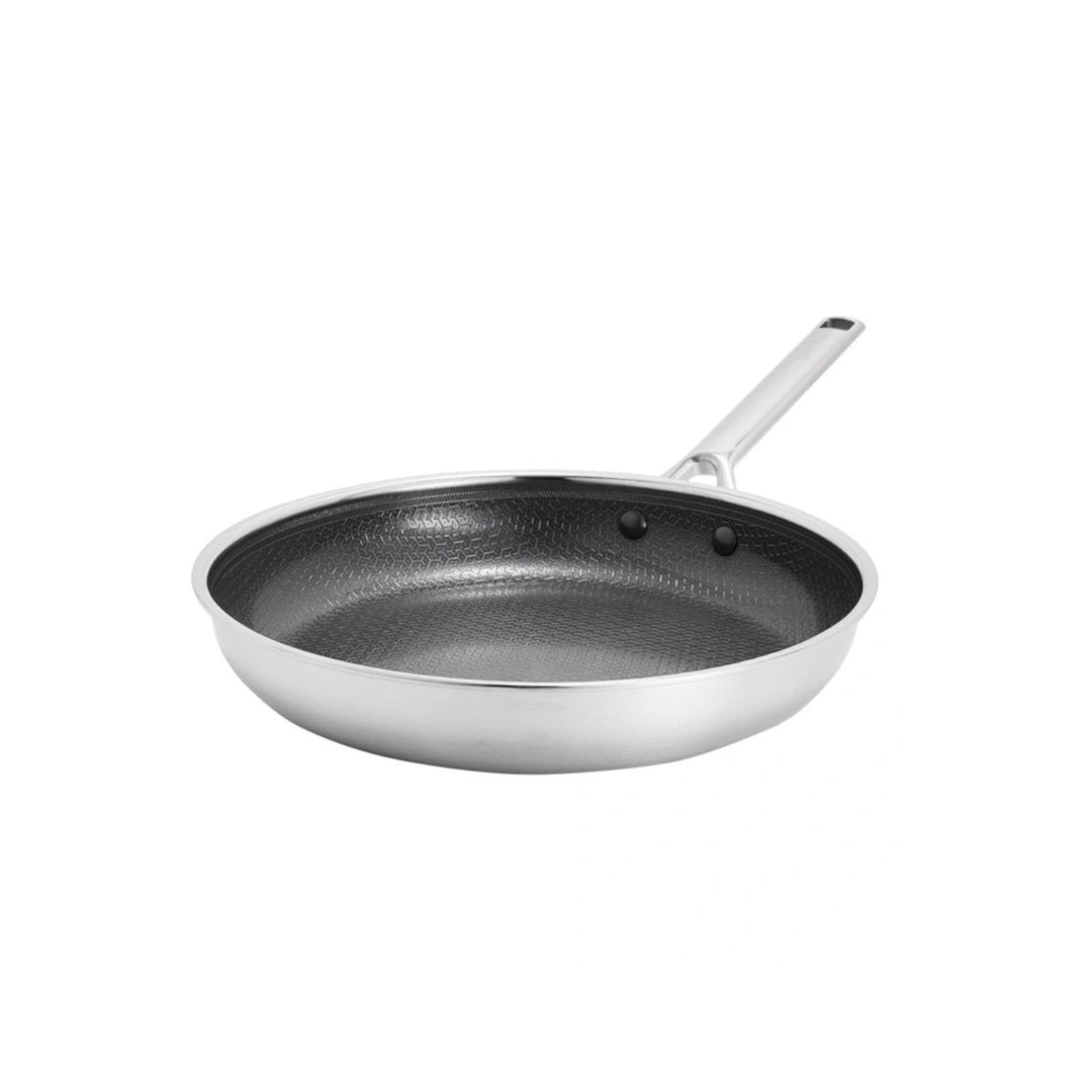Greenpan Apex Frypan 26cm, angled view of large frypan with nonstick interior and ergonomic handle