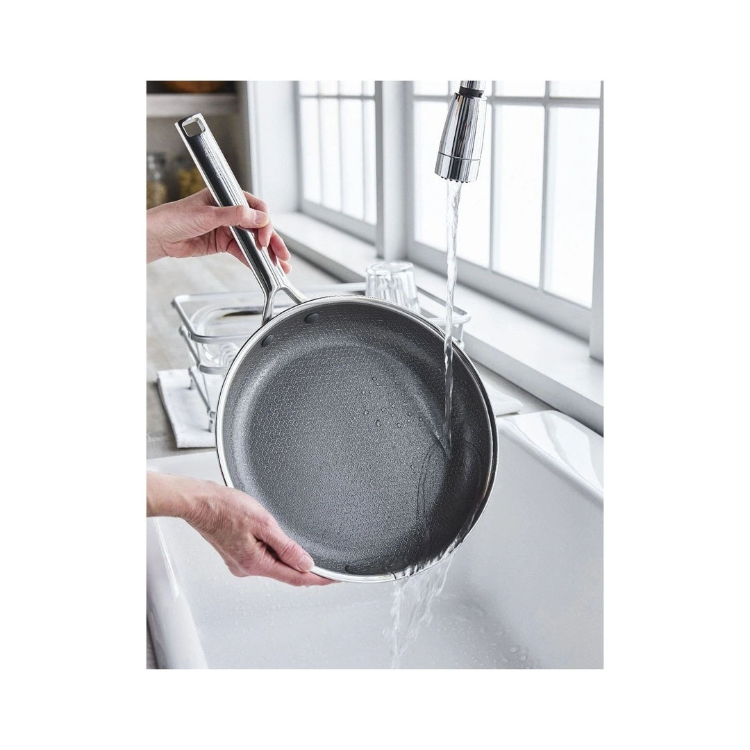 Greenpan Apex Frypan 26cm, angled view of large frypan with nonstick interior and ergonomic handle