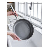 Greenpan Apex Frypan Set 24cm & 28cm, angled view of two frypans with nonstick interior and ergonomic handles
