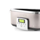 GreenPan Elite slow cooker 6L in Clay with glass lid and digital control panel