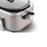 GreenPan Elite slow cooker 6L in Clay with glass lid and digital control panel