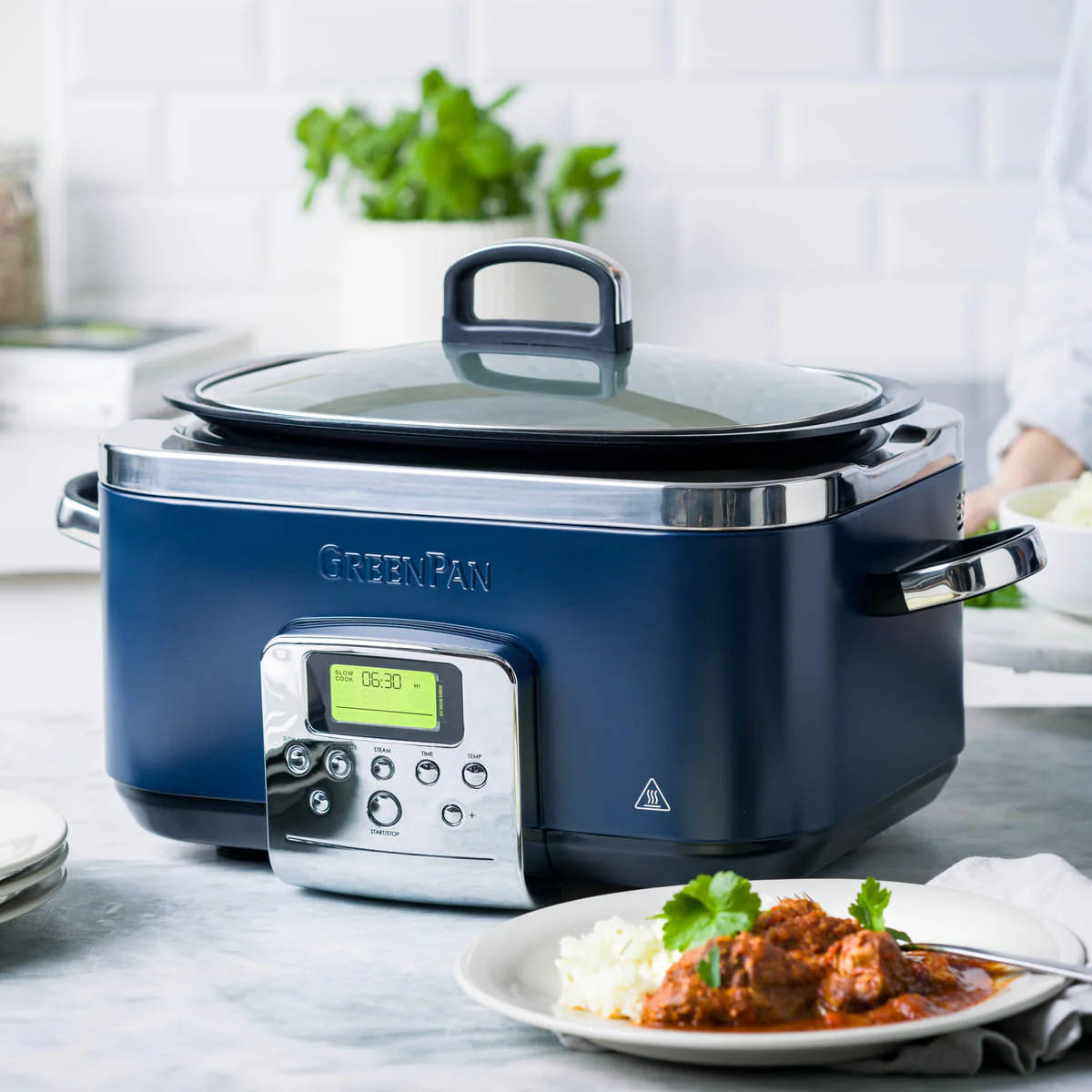 Greenpan Elite Slowcooker Oxford Blue 6L | Minimax