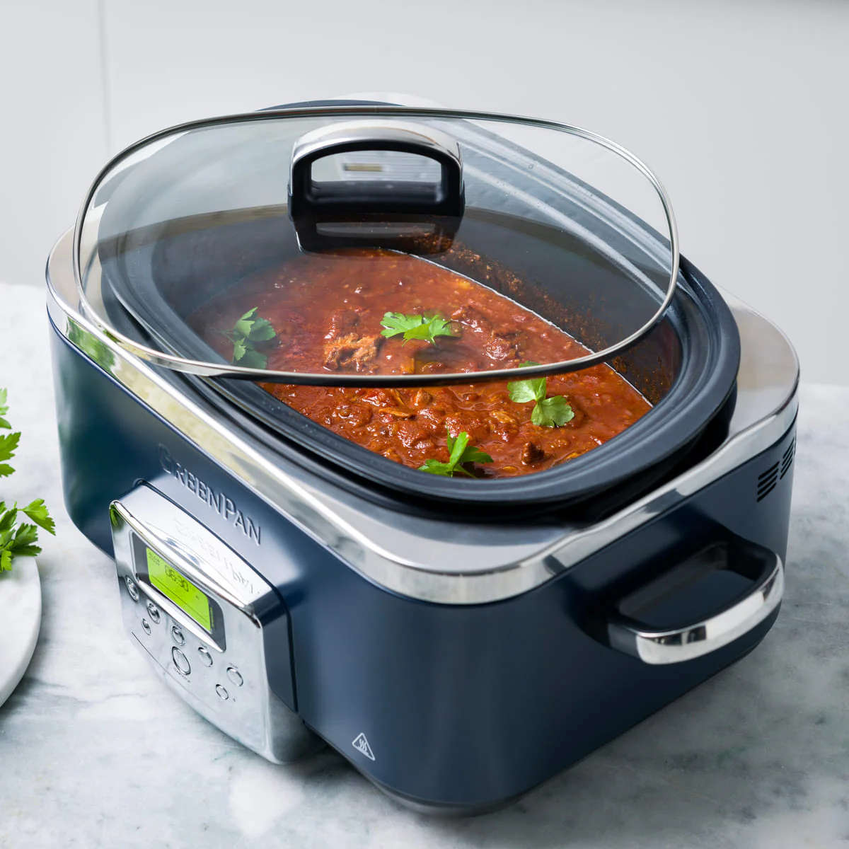 Greenpan Elite Slowcooker Oxford Blue 6L | Minimax