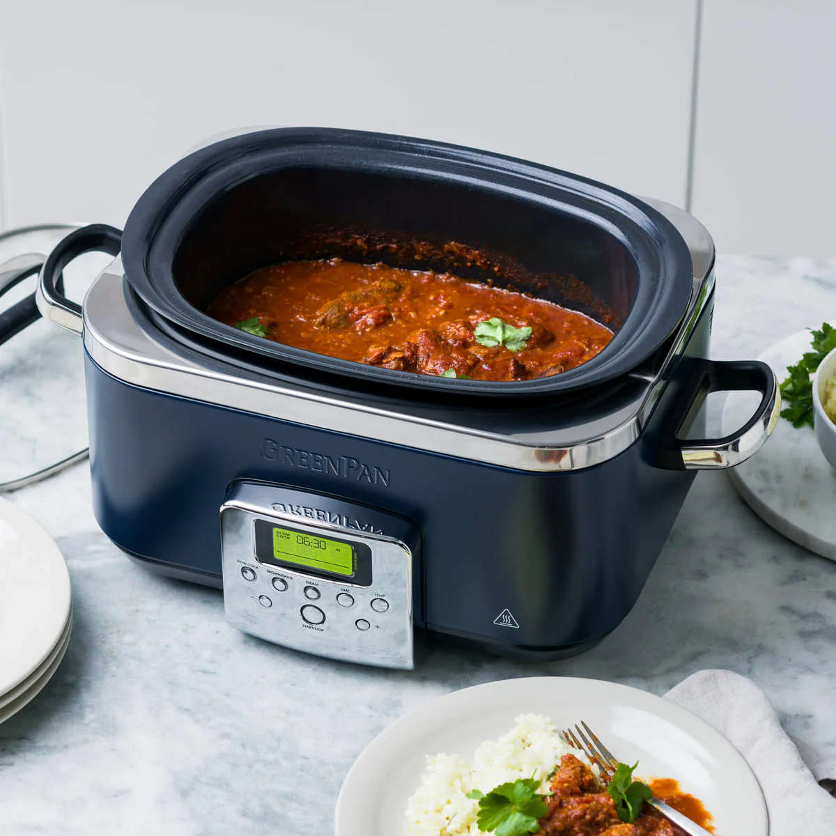Greenpan Elite Slowcooker Oxford Blue 6L | Minimax
