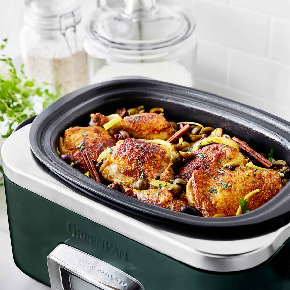 Greenpan Elite Slow Cooker Pine Green 6L | Minimax