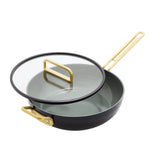 GreenPan Stanley Tucci Pan Junior Oxford Blue – product image with glass lid included