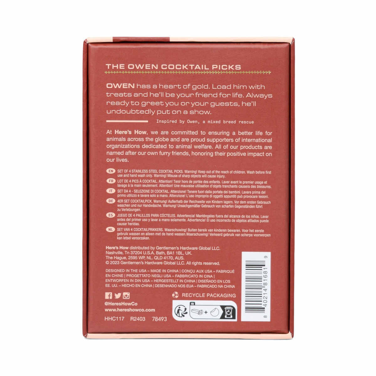 Here's How The Owen Gold Cocktail Picks (Set of 4) | Minimax